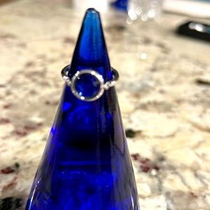 Size 6 light blue stone ring ~ very pretty